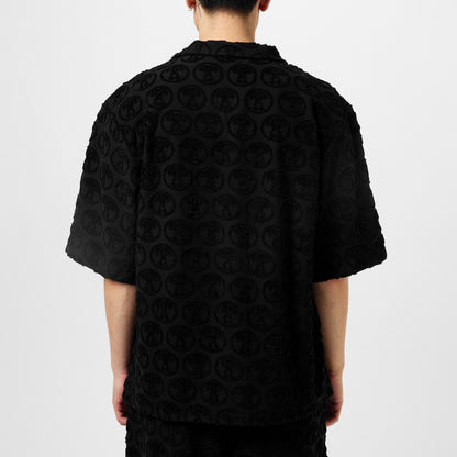 Textured Logo Short Sleeve Shirt