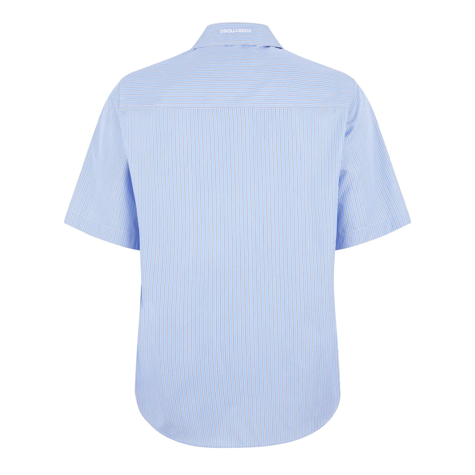 Floral Lace Striped Short Sleeve Shirt