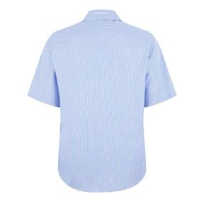 Floral Lace Striped Short Sleeve Shirt