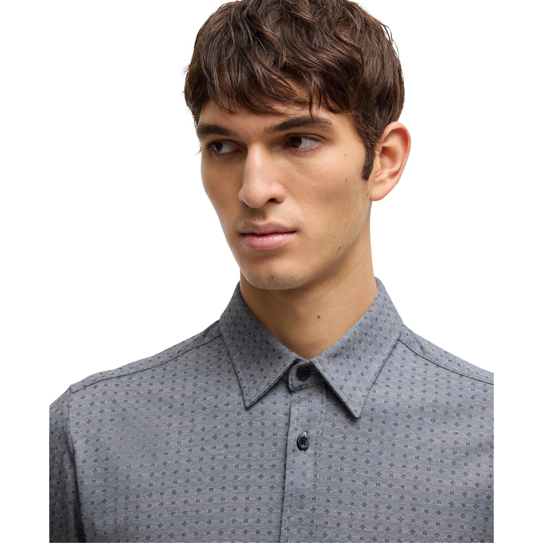 Men's C-Roan-Kent-C1-243 Plain Long-Sleeve Shirt