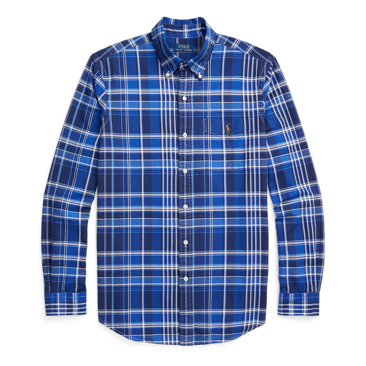Custom Fit Plaid Oxford Shirt