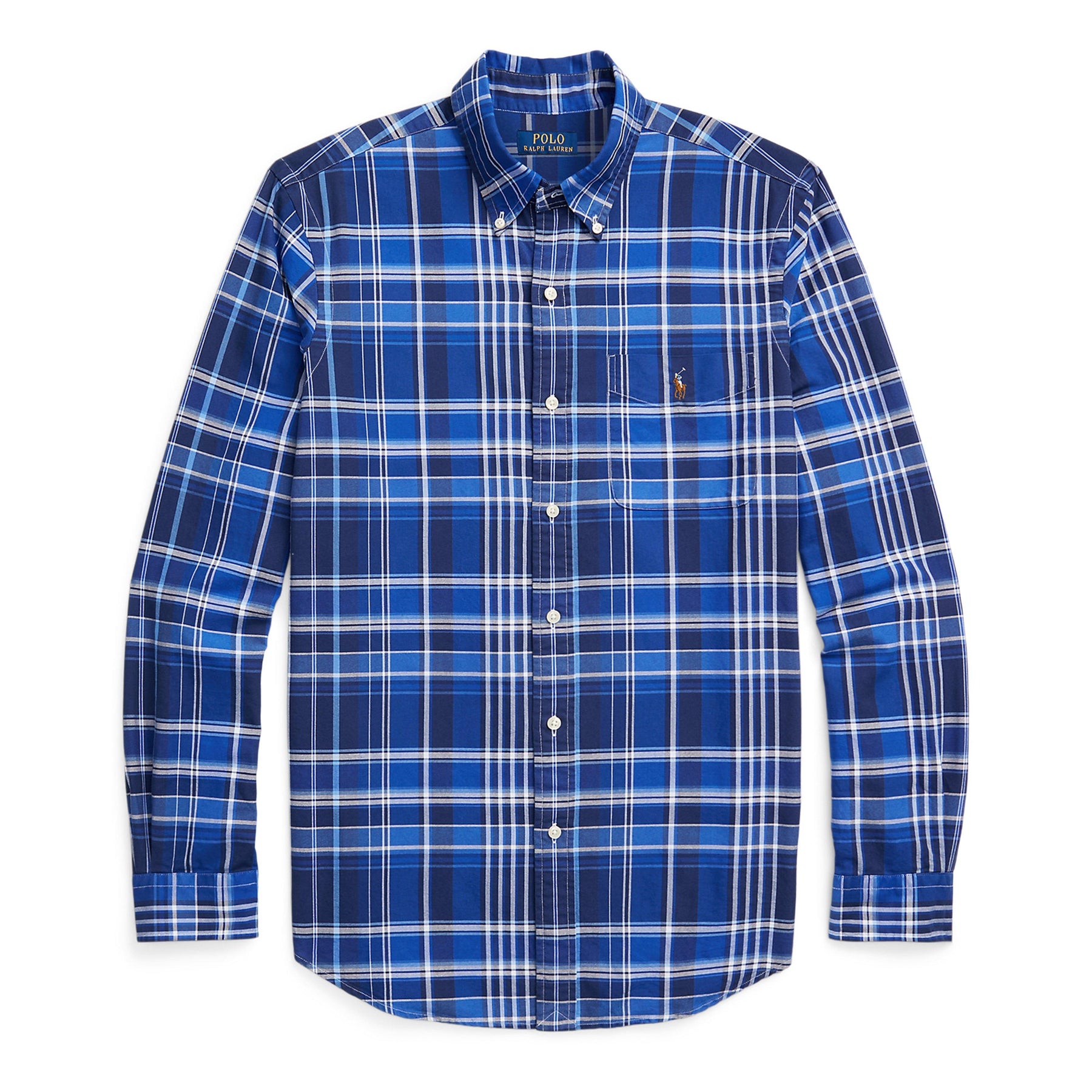 Custom Fit Plaid Oxford Shirt