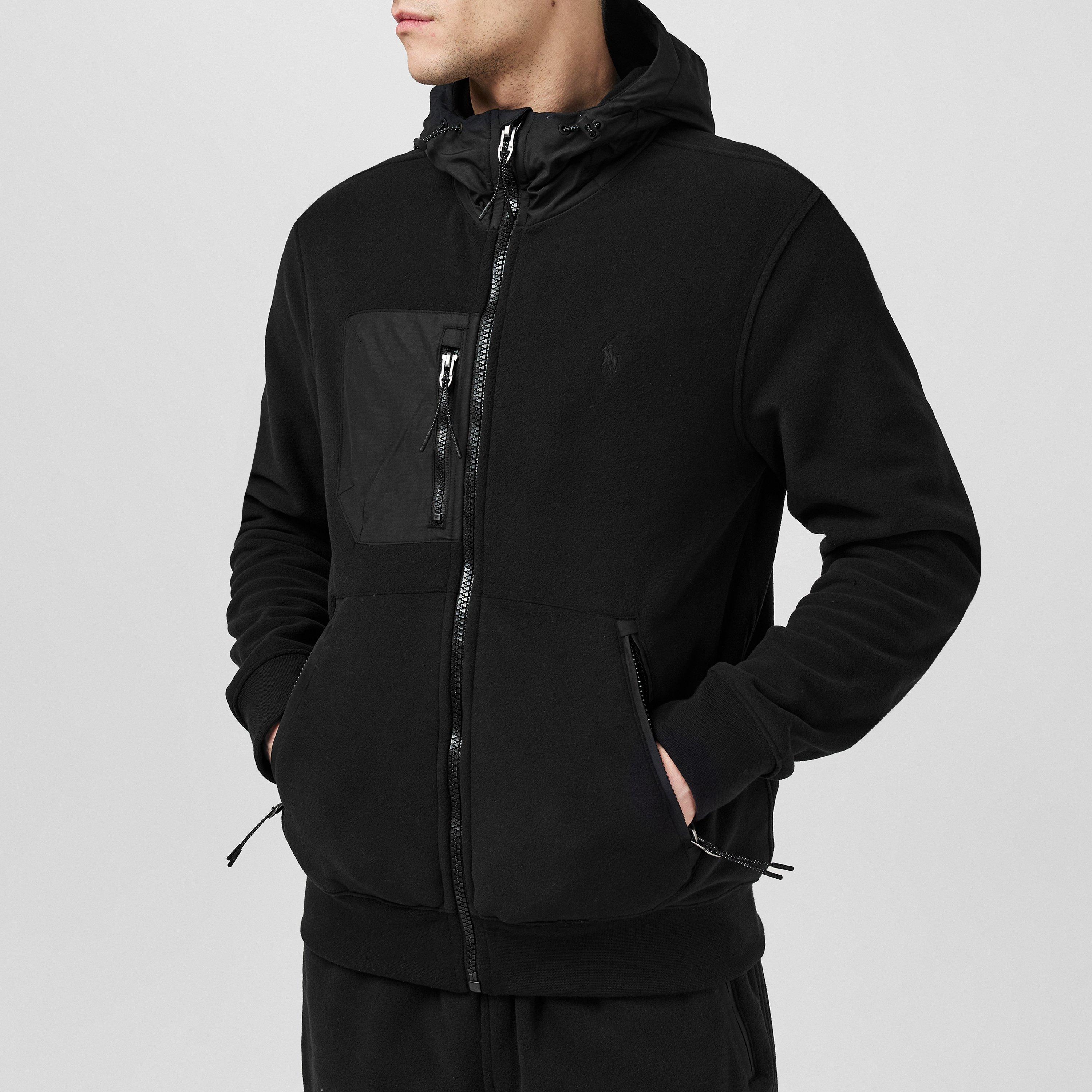 Utility Mixed Media Zipped Hoodie