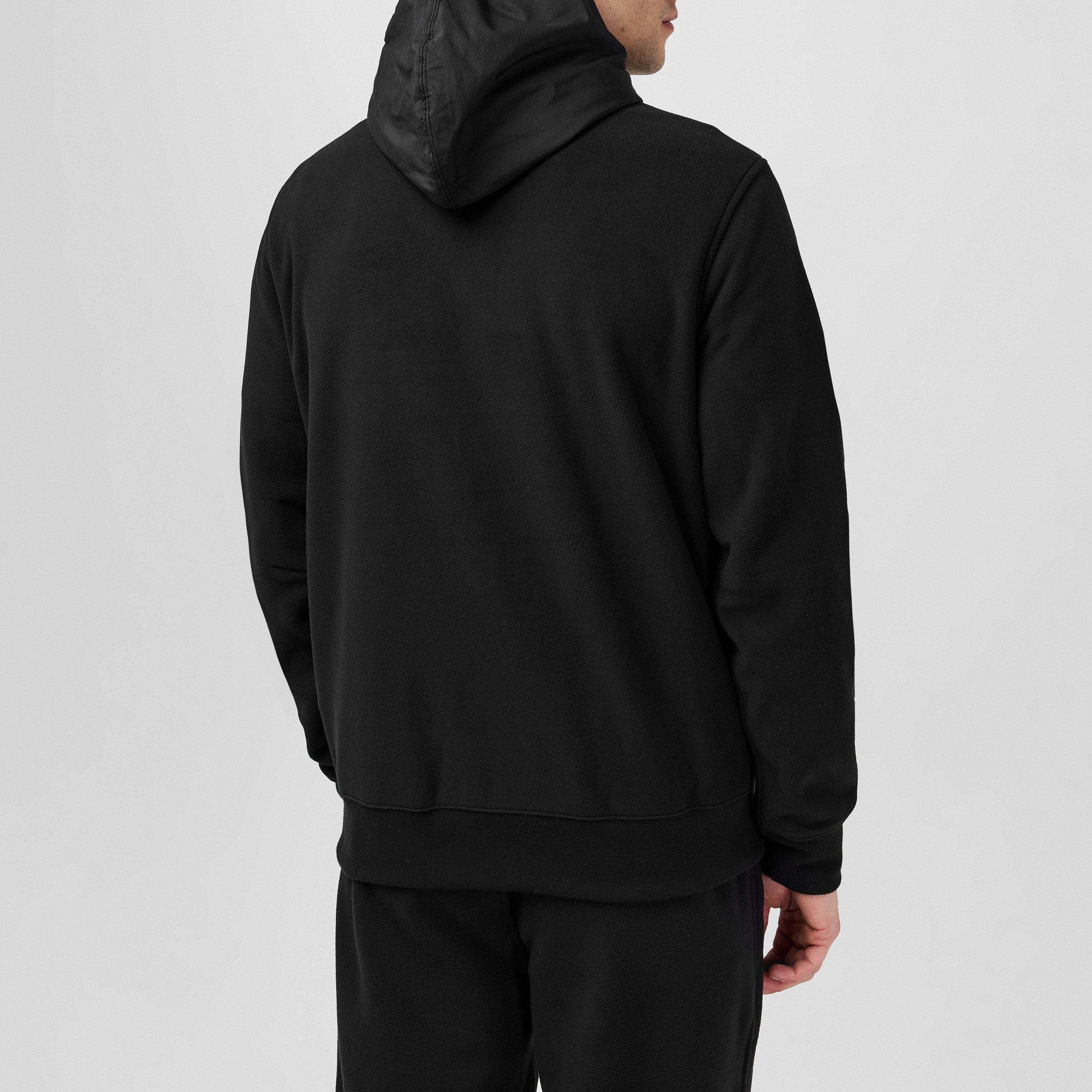 Utility Mixed Media Zipped Hoodie