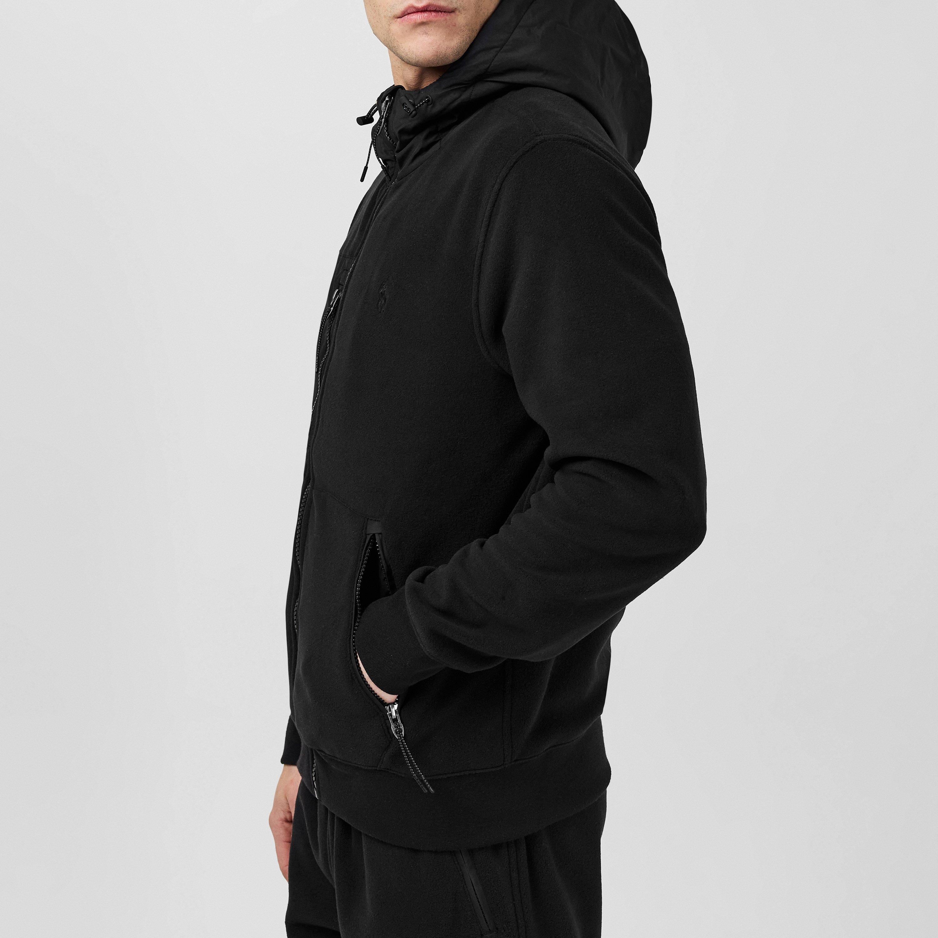 Utility Mixed Media Zipped Hoodie