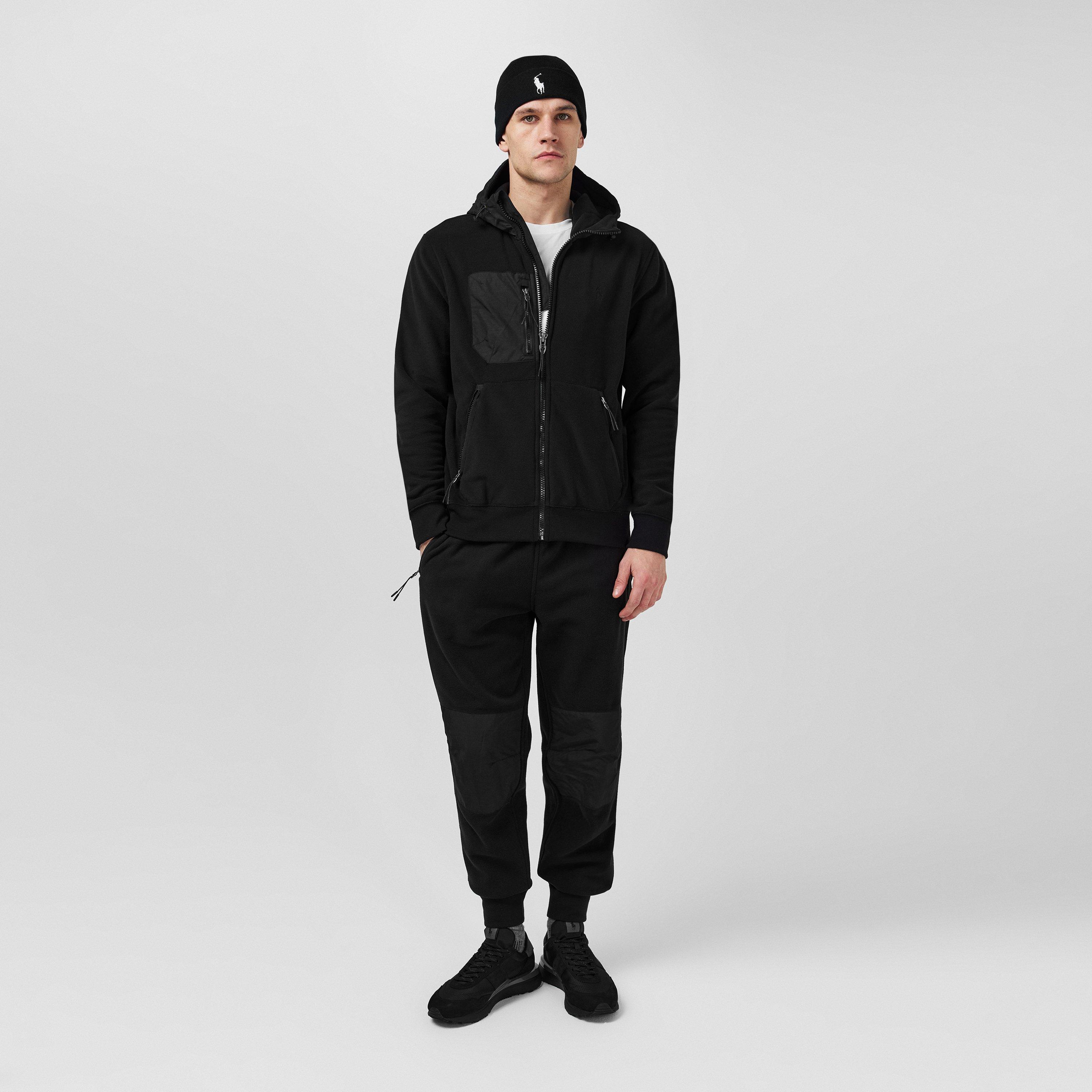 Utility Mixed Media Zipped Hoodie