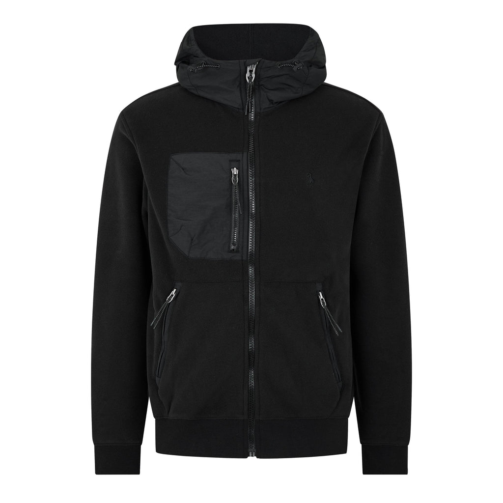 Utility Mixed Media Zipped Hoodie