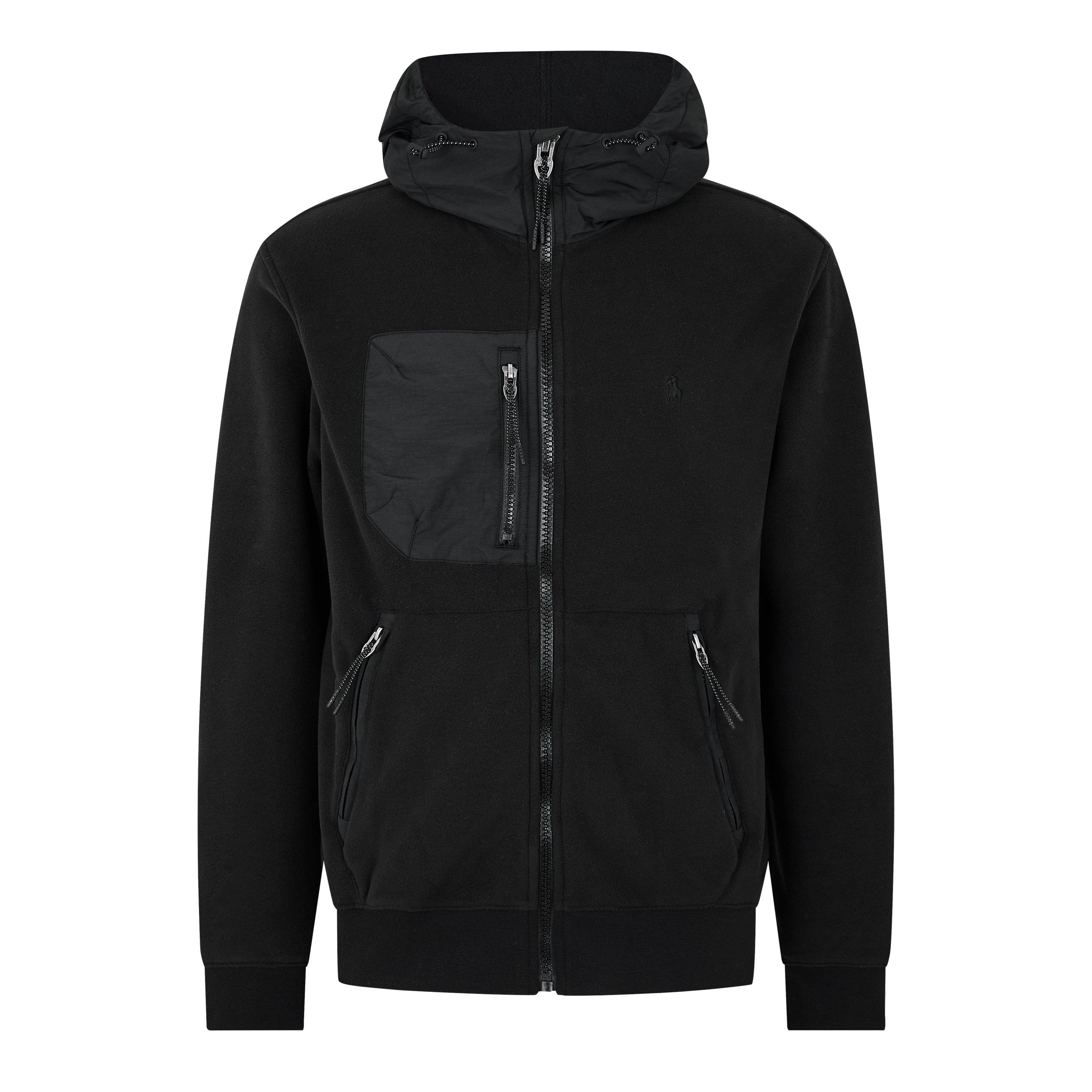 Utility Mixed Media Zipped Hoodie