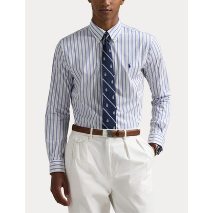 Long Sleeve Striped Poplin Shirt