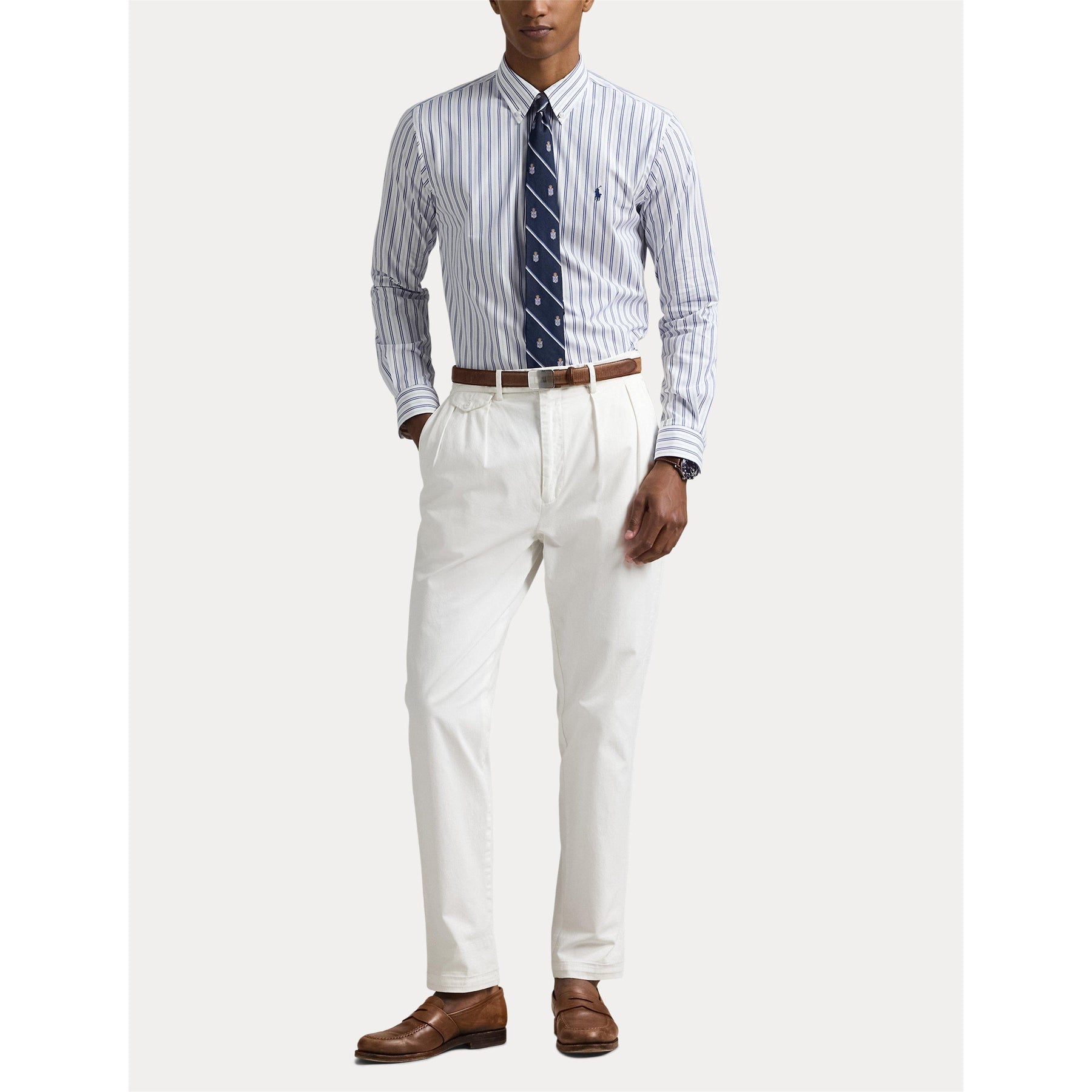 Long Sleeve Striped Poplin Shirt