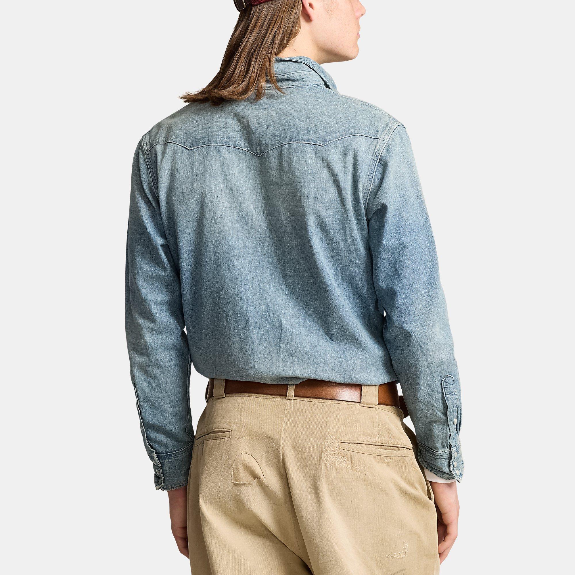 Slub Denim Western Shirt