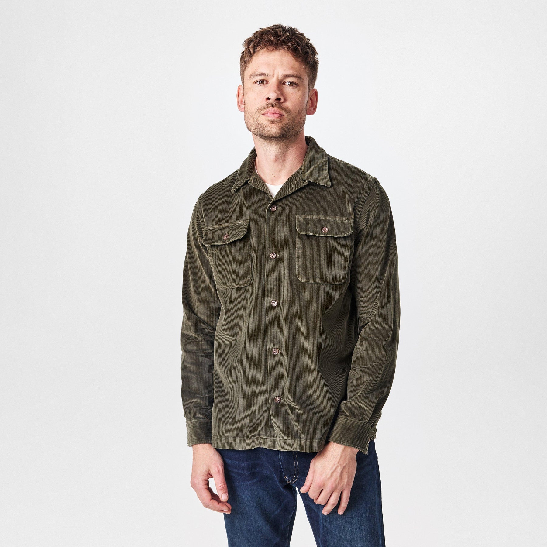 Wide-Wale Cord Overshirt