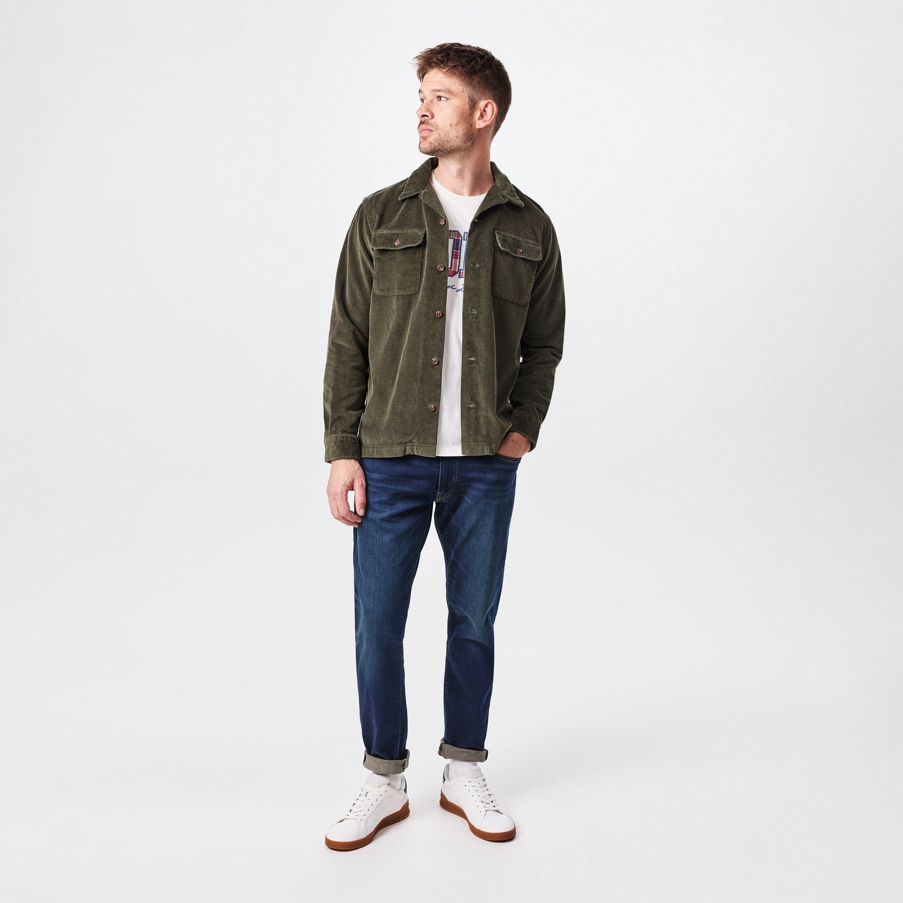 Wide-Wale Cord Overshirt