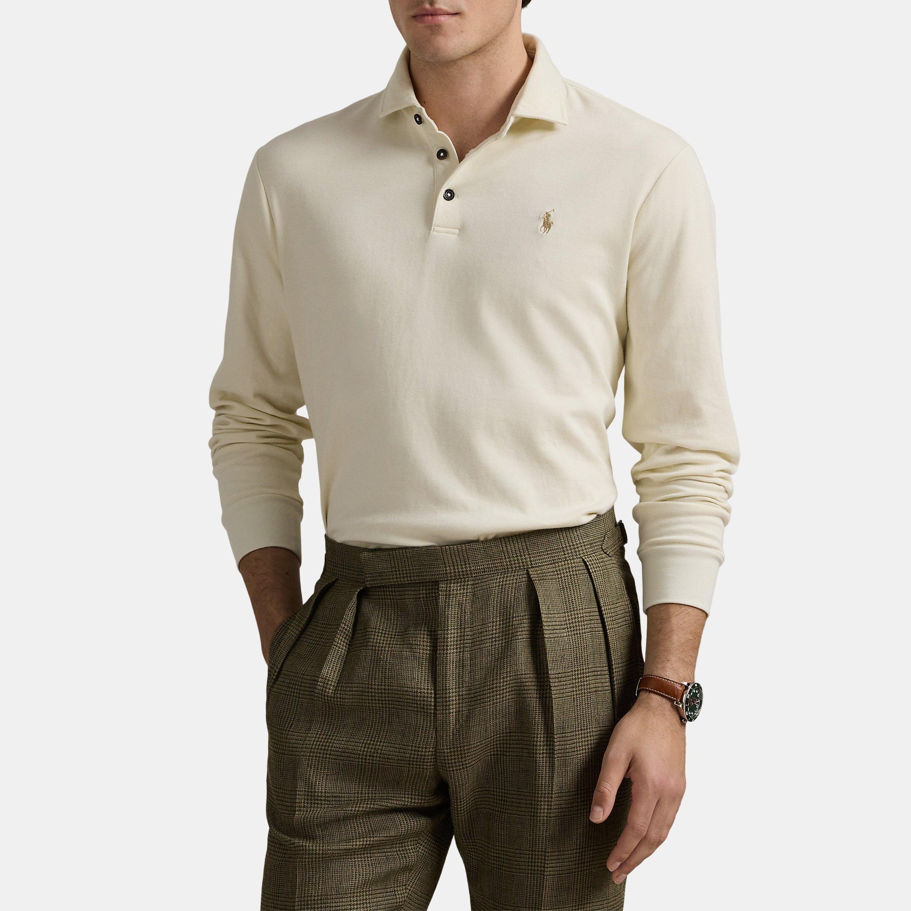 Long Sleeve Polo Top