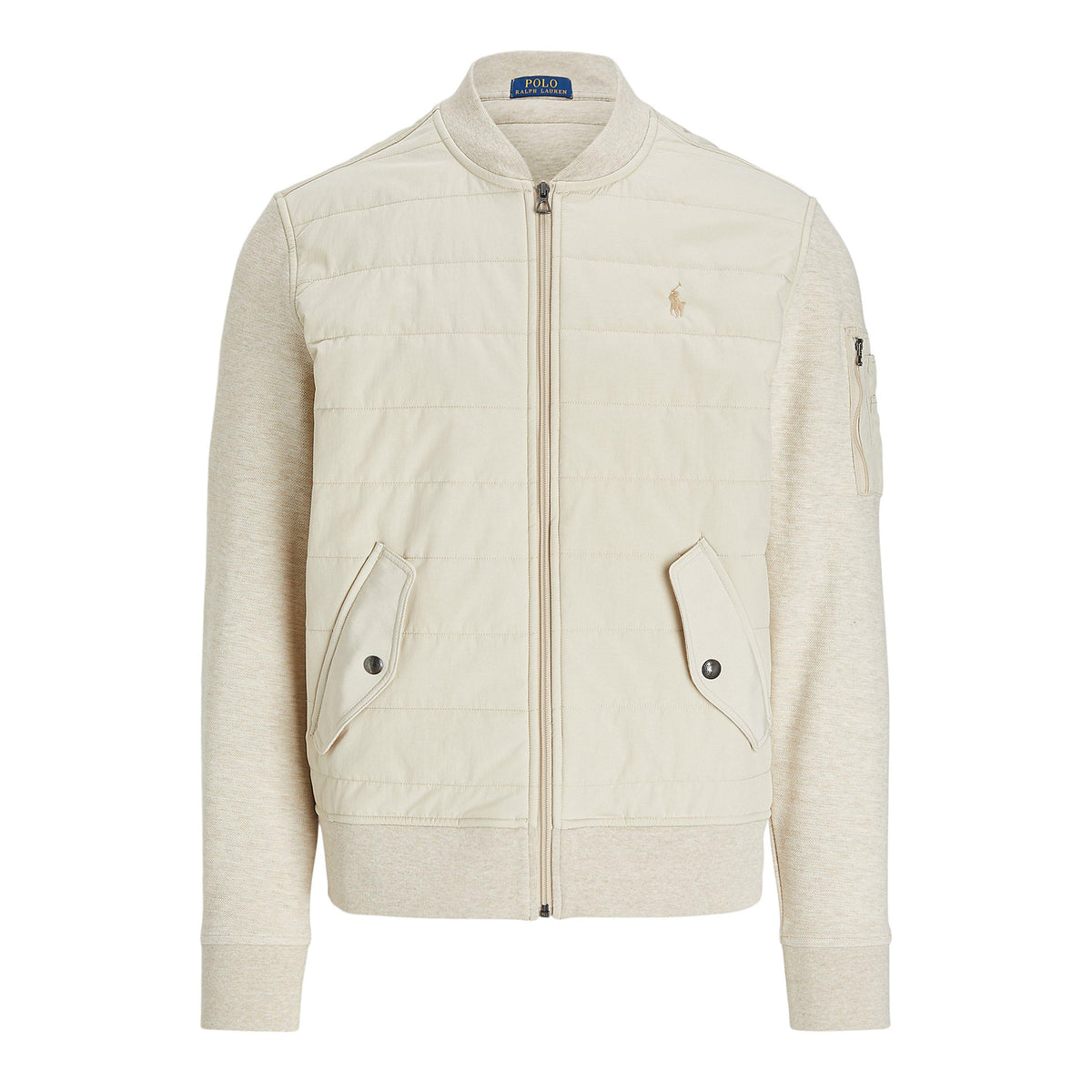 Double Knit Quilted Bomber Jacket