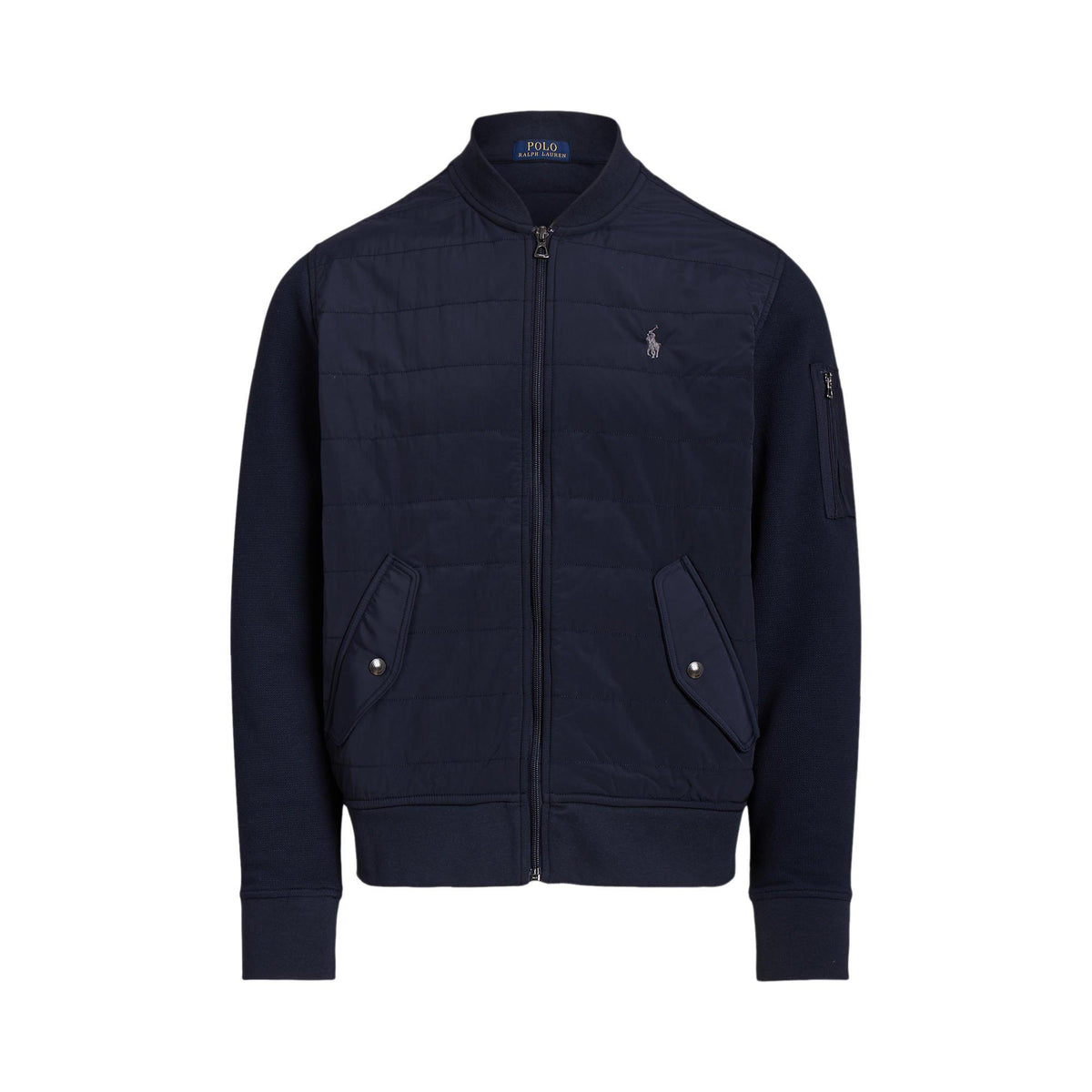 Double Knit Quilted Bomber Jacket