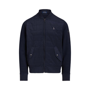 Double Knit Quilted Bomber Jacket