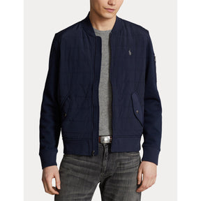 Double Knit Quilted Bomber Jacket
