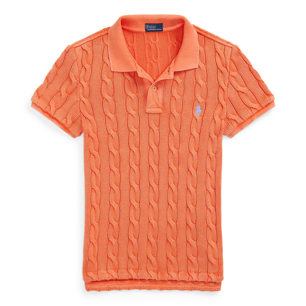 Cable Knit Polo Shirt