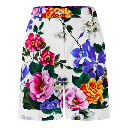 Floral Cotton Tailored Shorts