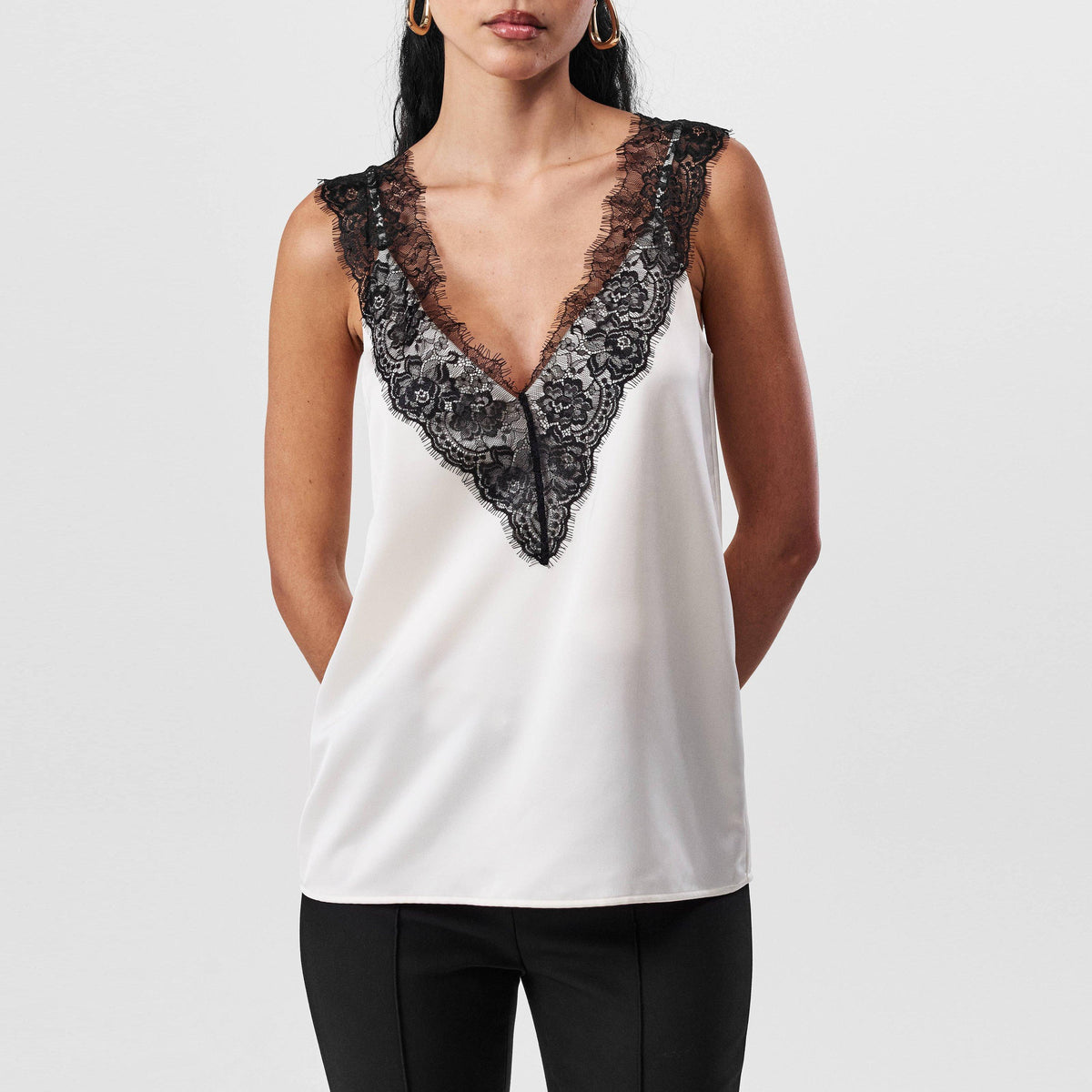 Women's Belinga Satin Top, Luxurious Finish