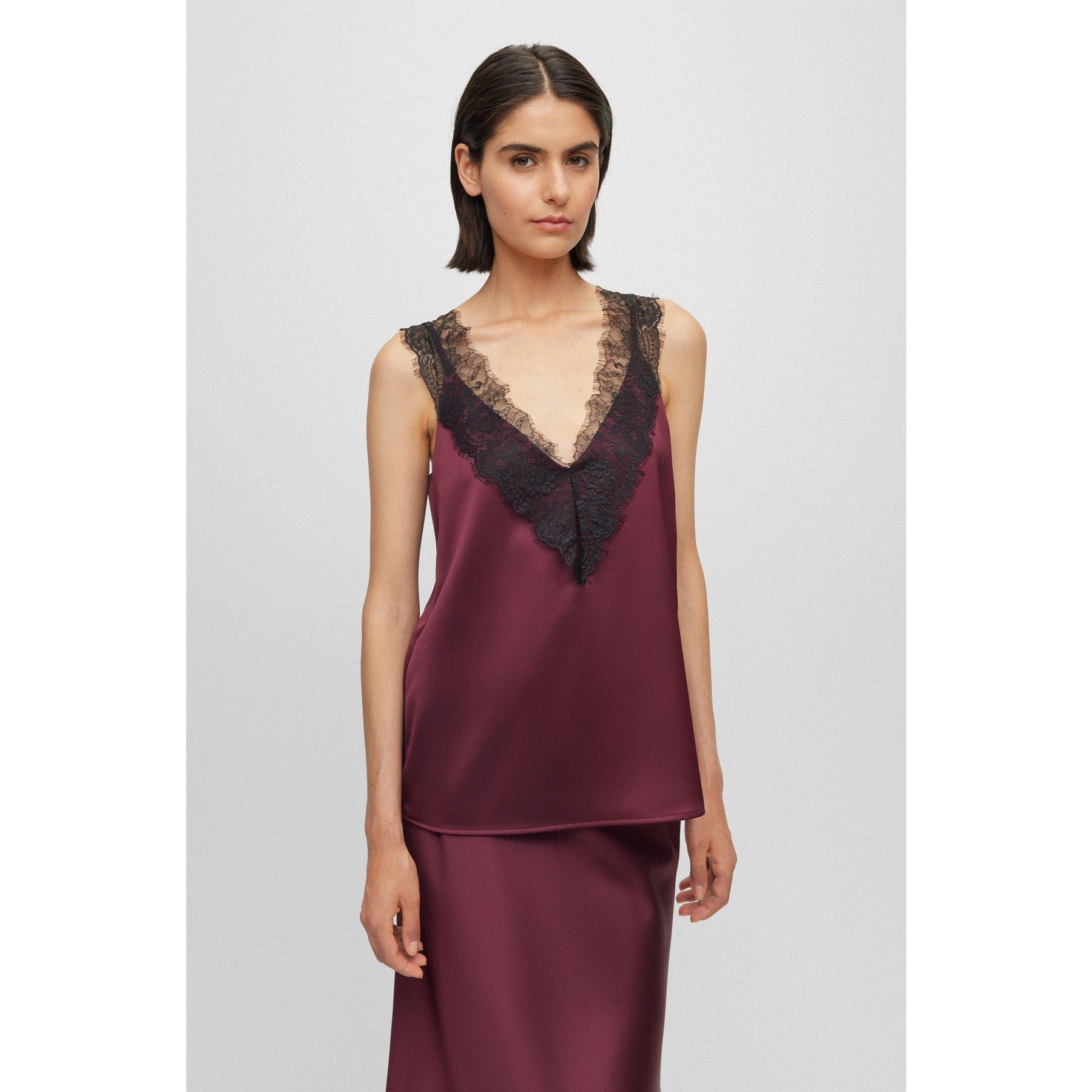 Women's Belinga Satin Top, Luxurious Finish