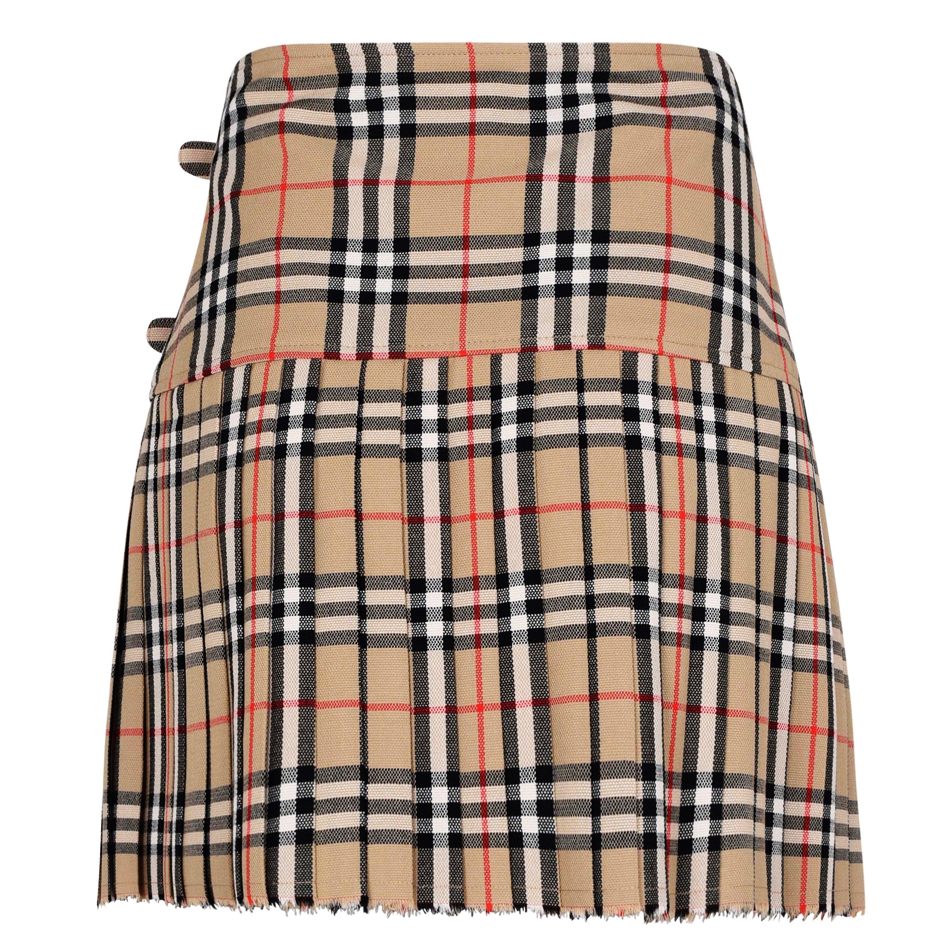 Check Wool Zoe Mini Skirt