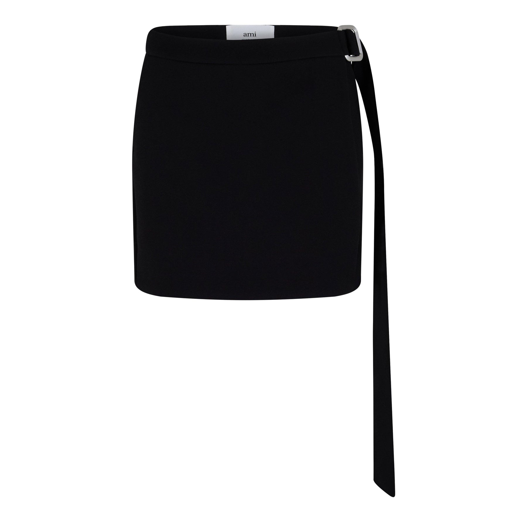 Mini Belted Skirt With Slit
