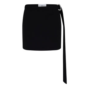 Mini Belted Skirt With Slit