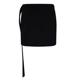 Mini Belted Skirt With Slit