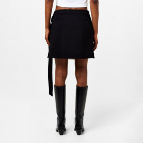 Mini Belted Skirt With Slit