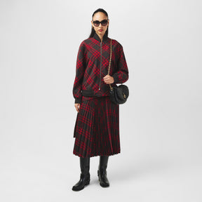 Pleated Check Skirt
