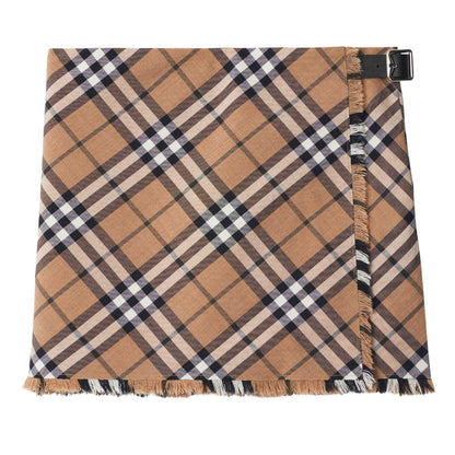 Check Wool Blend Mini Kilt