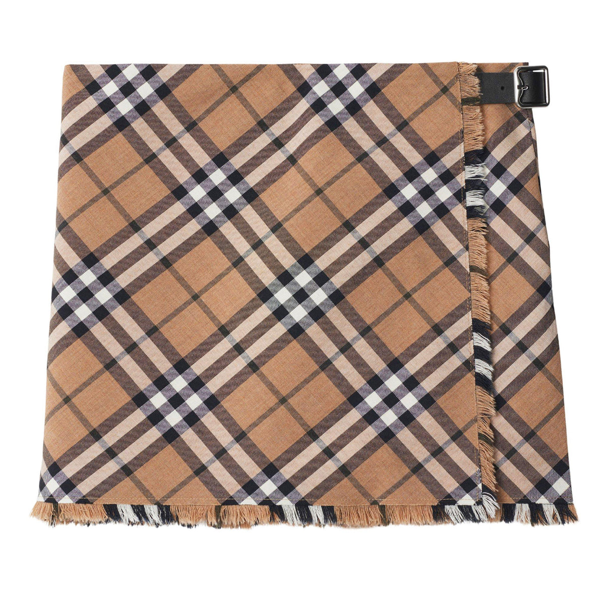 Check Wool Blend Mini Kilt
