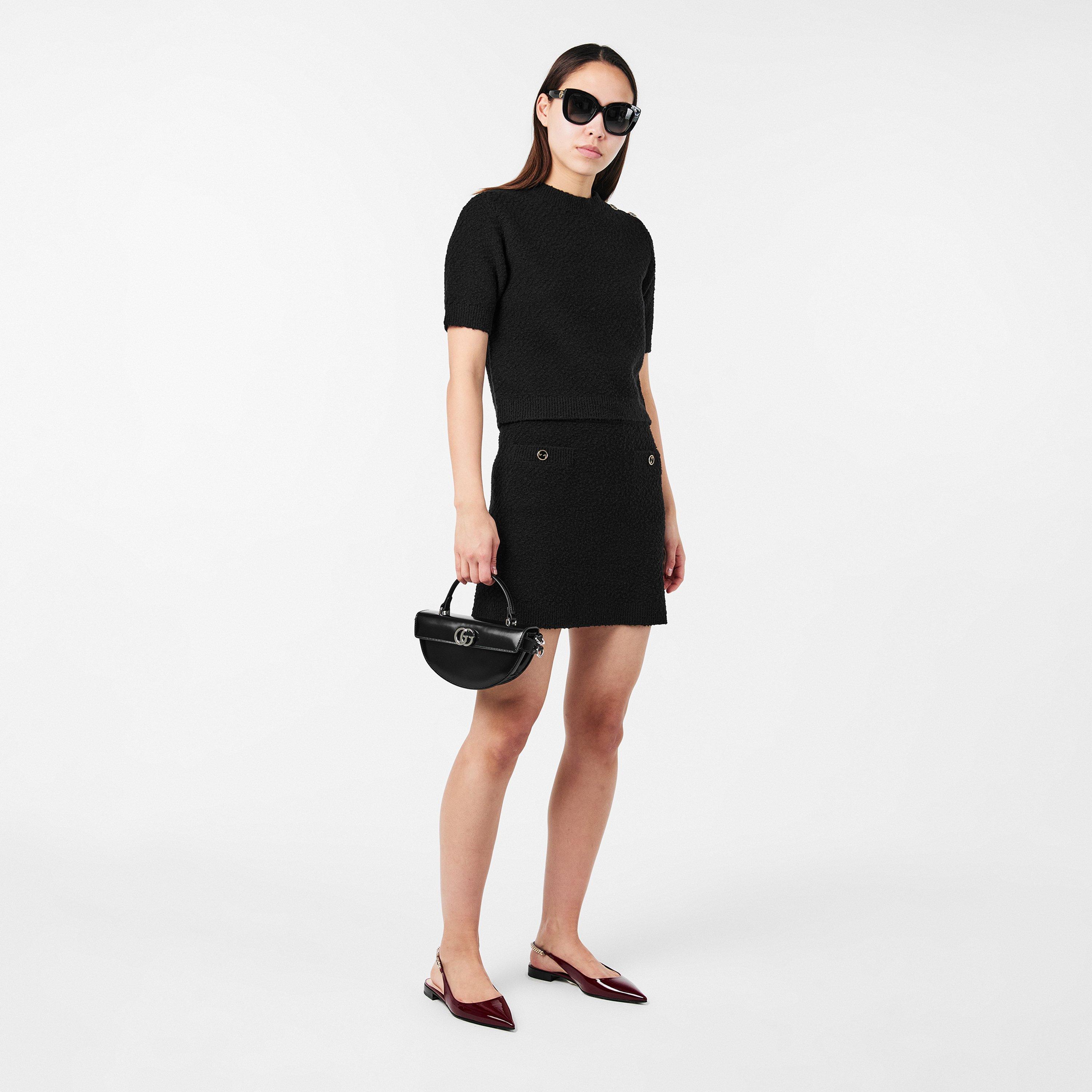 Wool Knit Mini Skirt