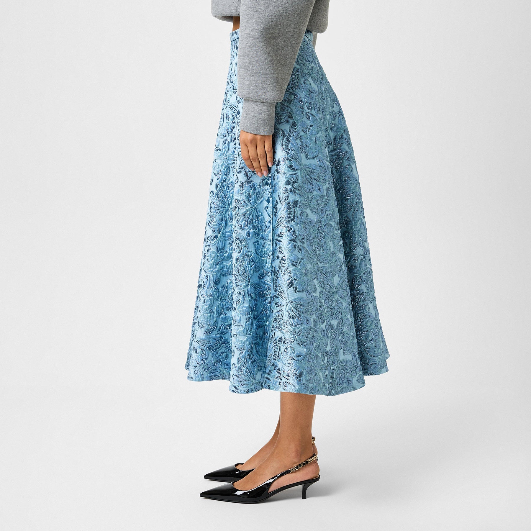 Lamé Butterflies Brocade Skirt.