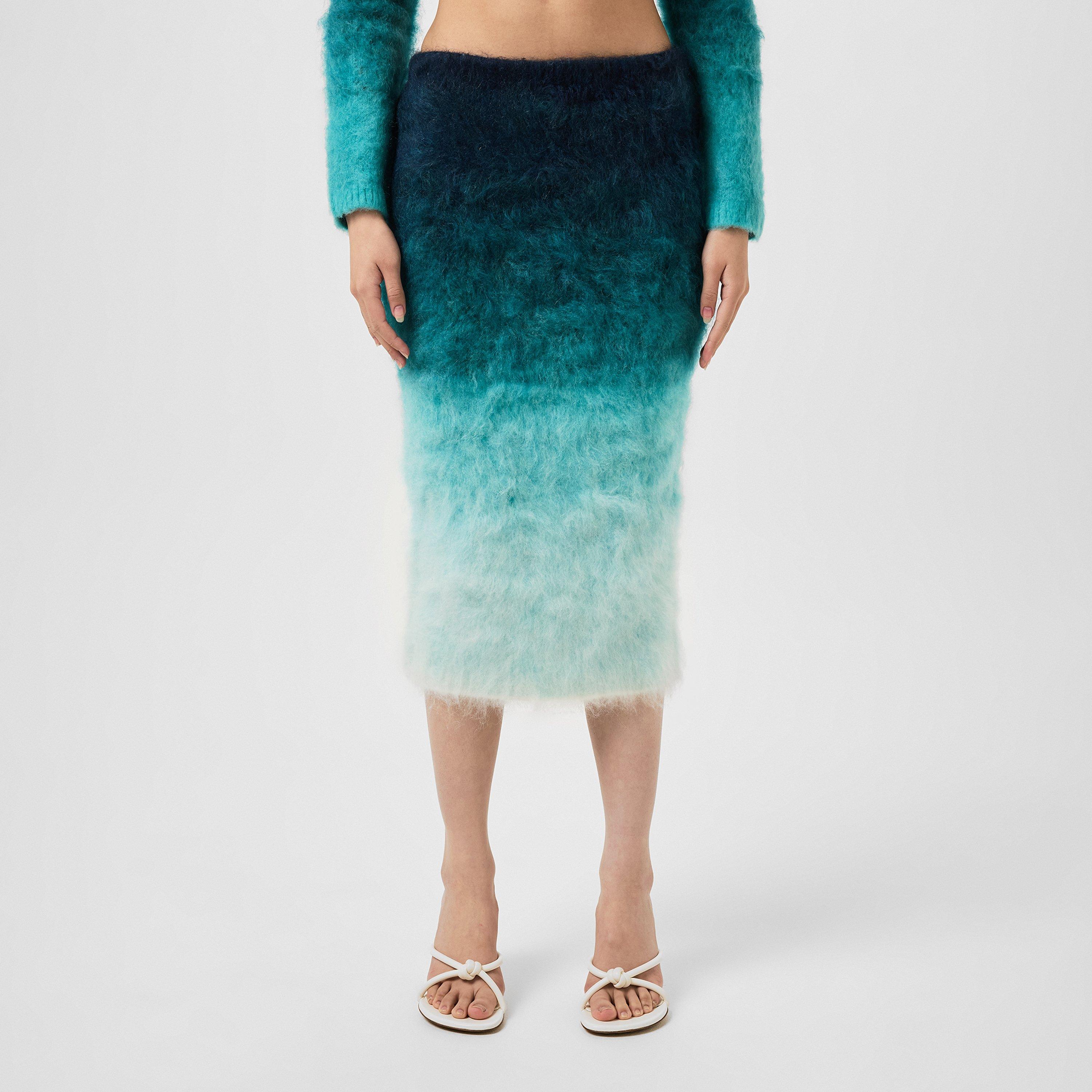 Gradient Mohair Skirt