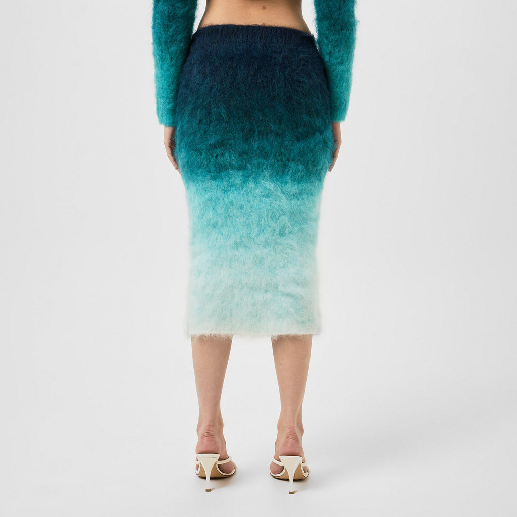 Gradient Mohair Skirt