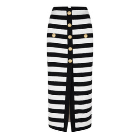 Striped Jersey Skirt