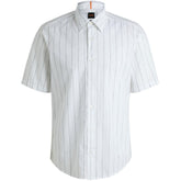 Men's Rash Stripe Short-Sleeve Patterned Shirt