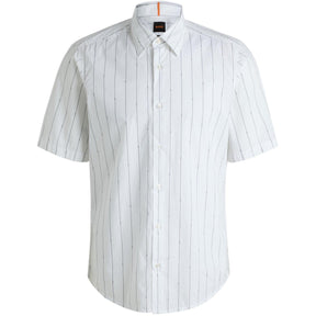 Men's Rash Stripe Short-Sleeve Patterned Shirt