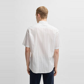 Men's Rash Stripe Short-Sleeve Patterned Shirt