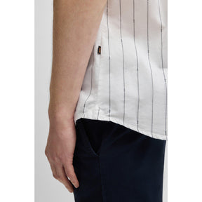 Men's Rash Stripe Short-Sleeve Patterned Shirt