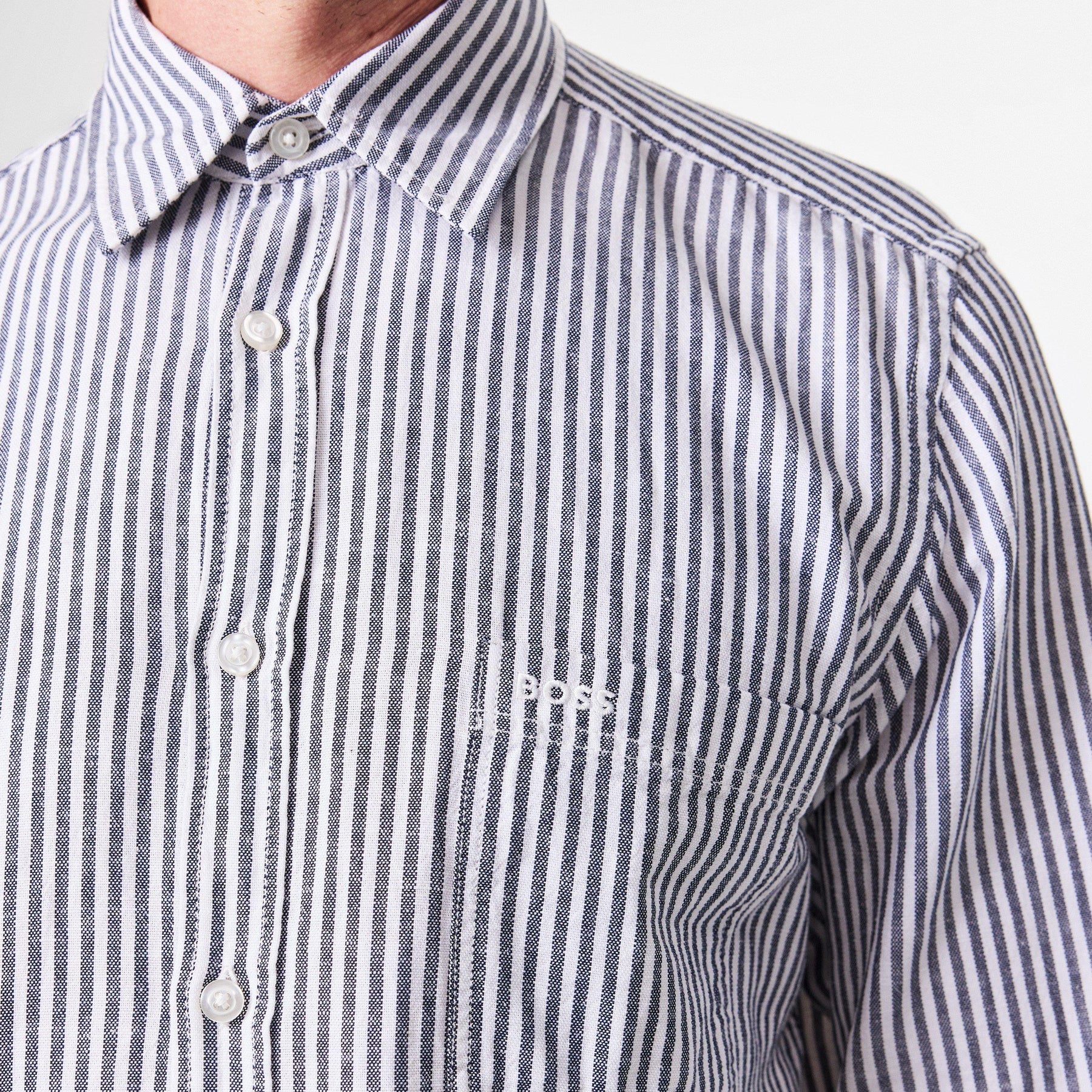 Men's Relegant Stripe Patterned Long-Sleeve Shirt