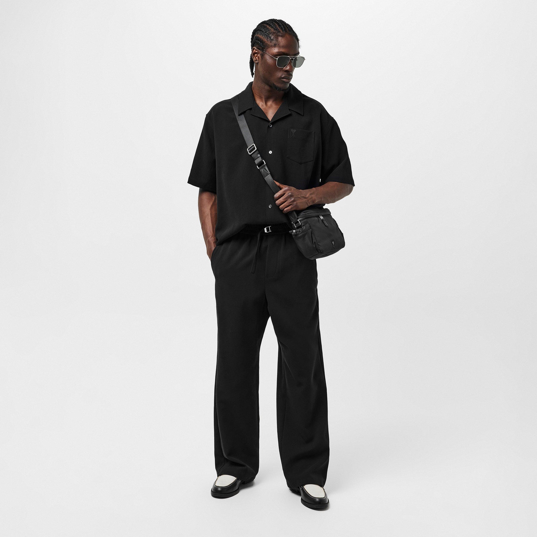 Men's Camp Short-Sleeve Plain Shirt