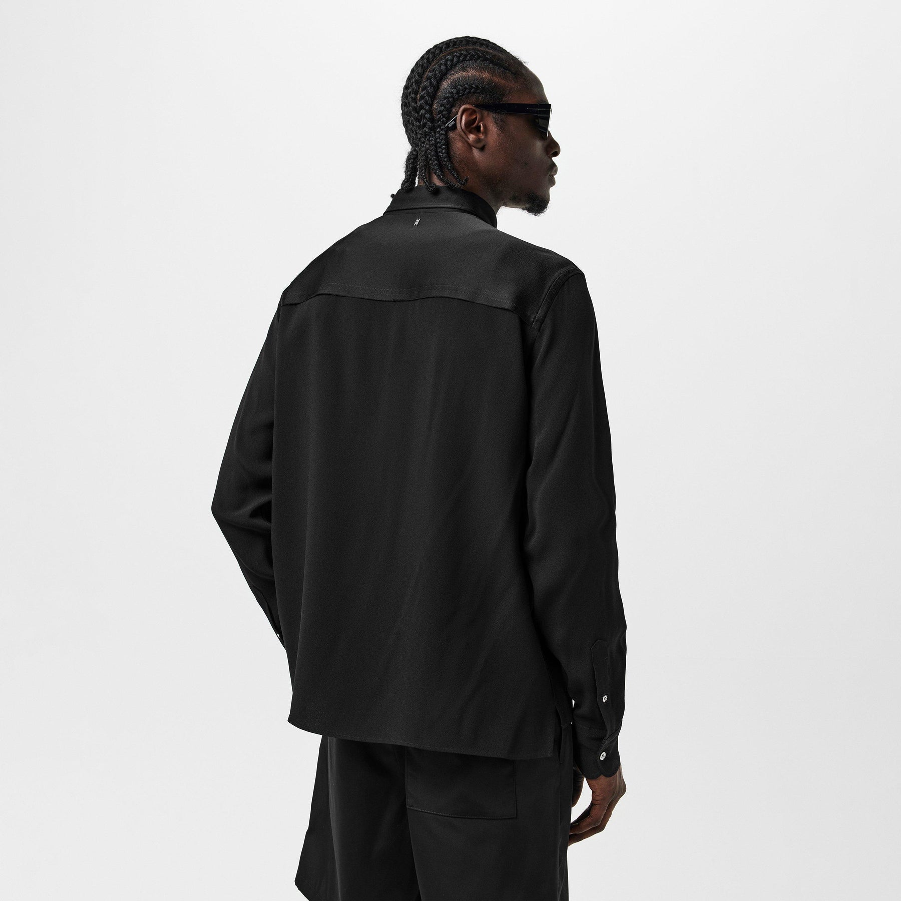 Men's Viscose Long-Sleeve Plain Shirt