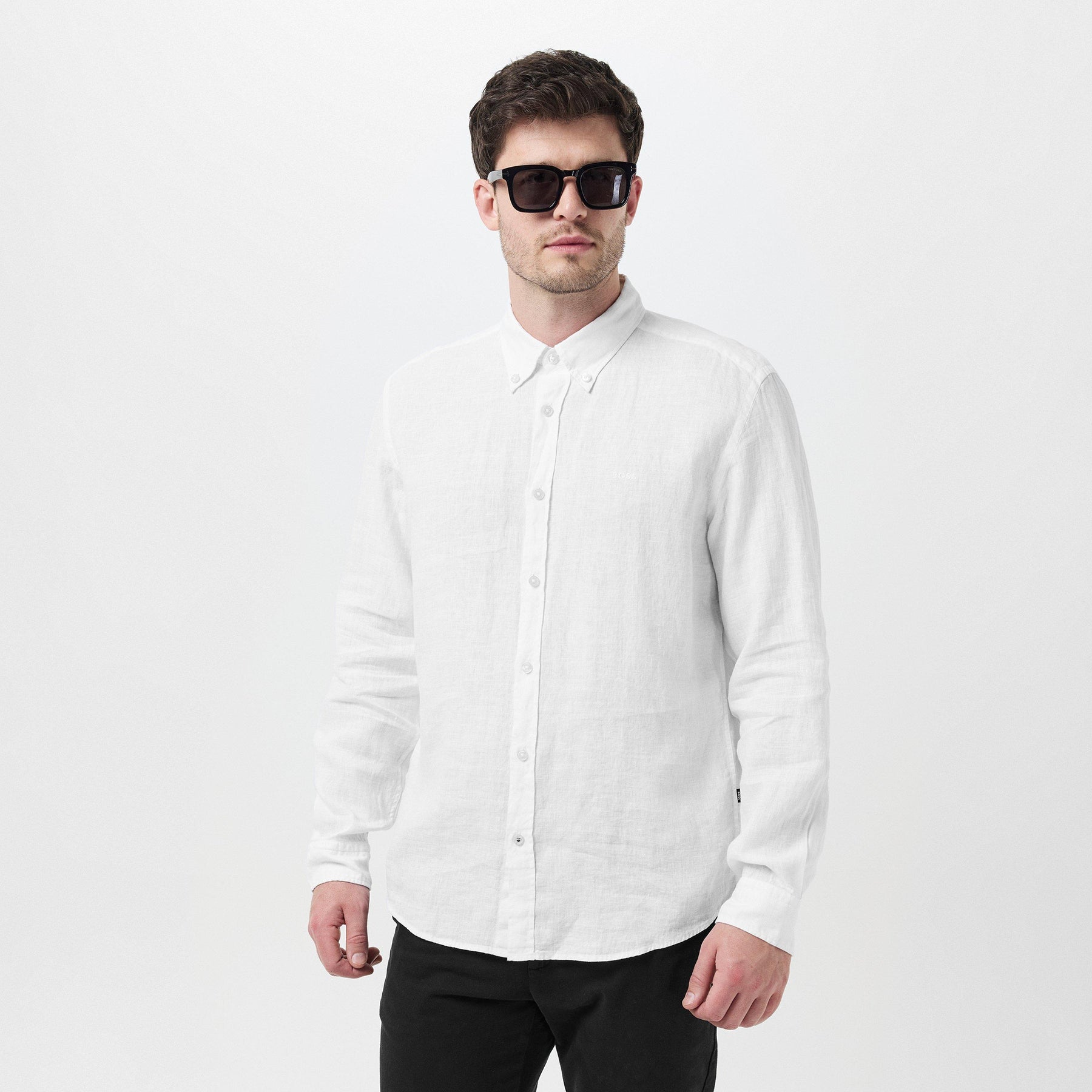 Men's H Liam Long-Sleeve Plain Shirt