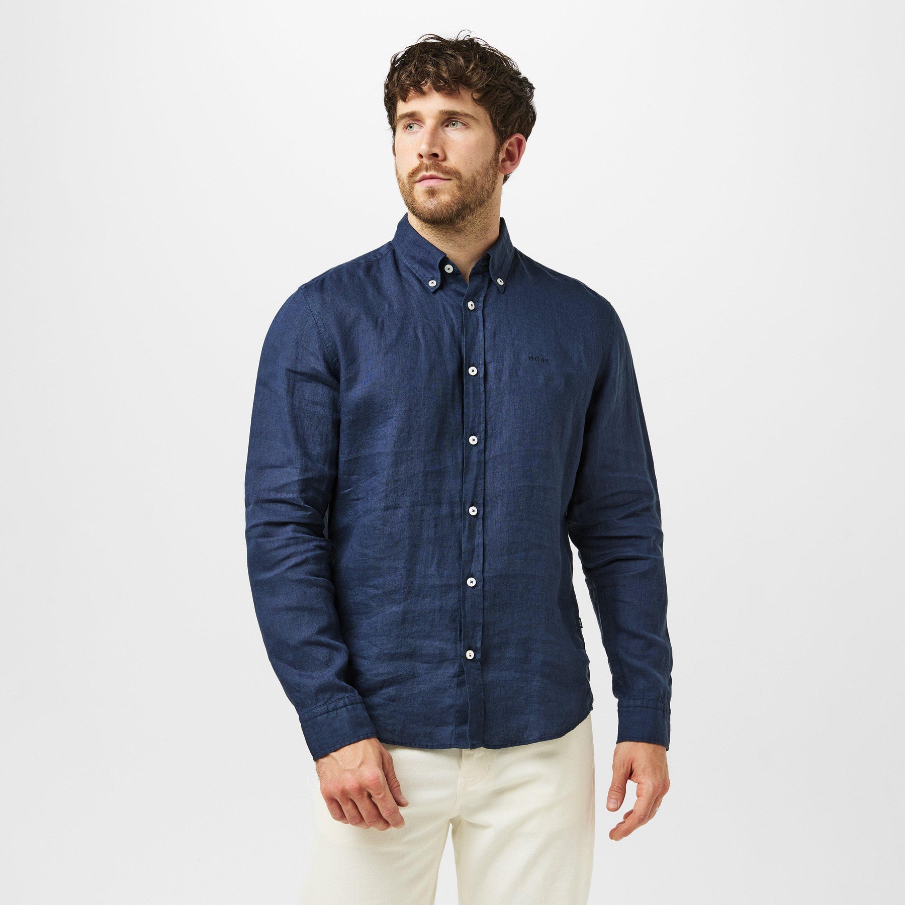 Men's H Liam Long-Sleeve Plain Shirt