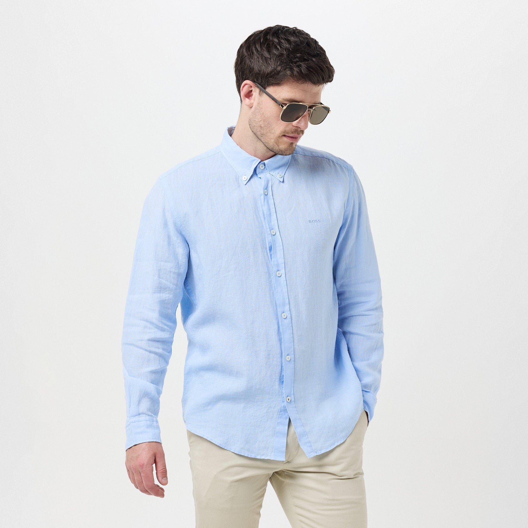 Men's H Liam Long-Sleeve Plain Shirt