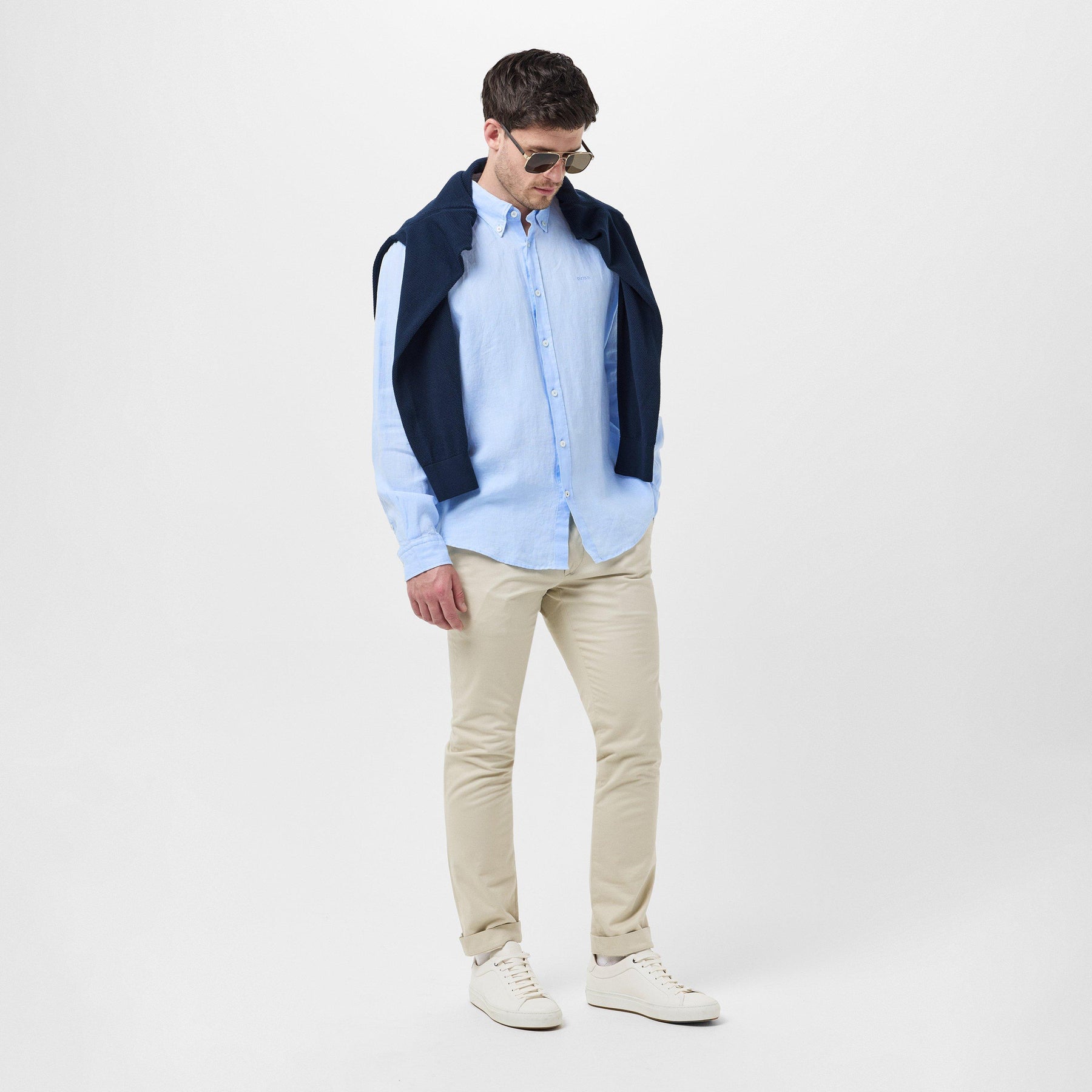 Men's H Liam Long-Sleeve Plain Shirt